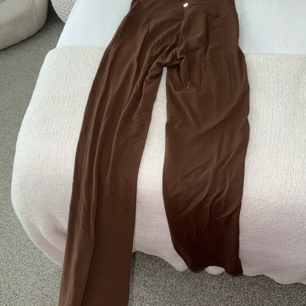 Brown LULULEMON flare leggings. Barely worn. Size 6